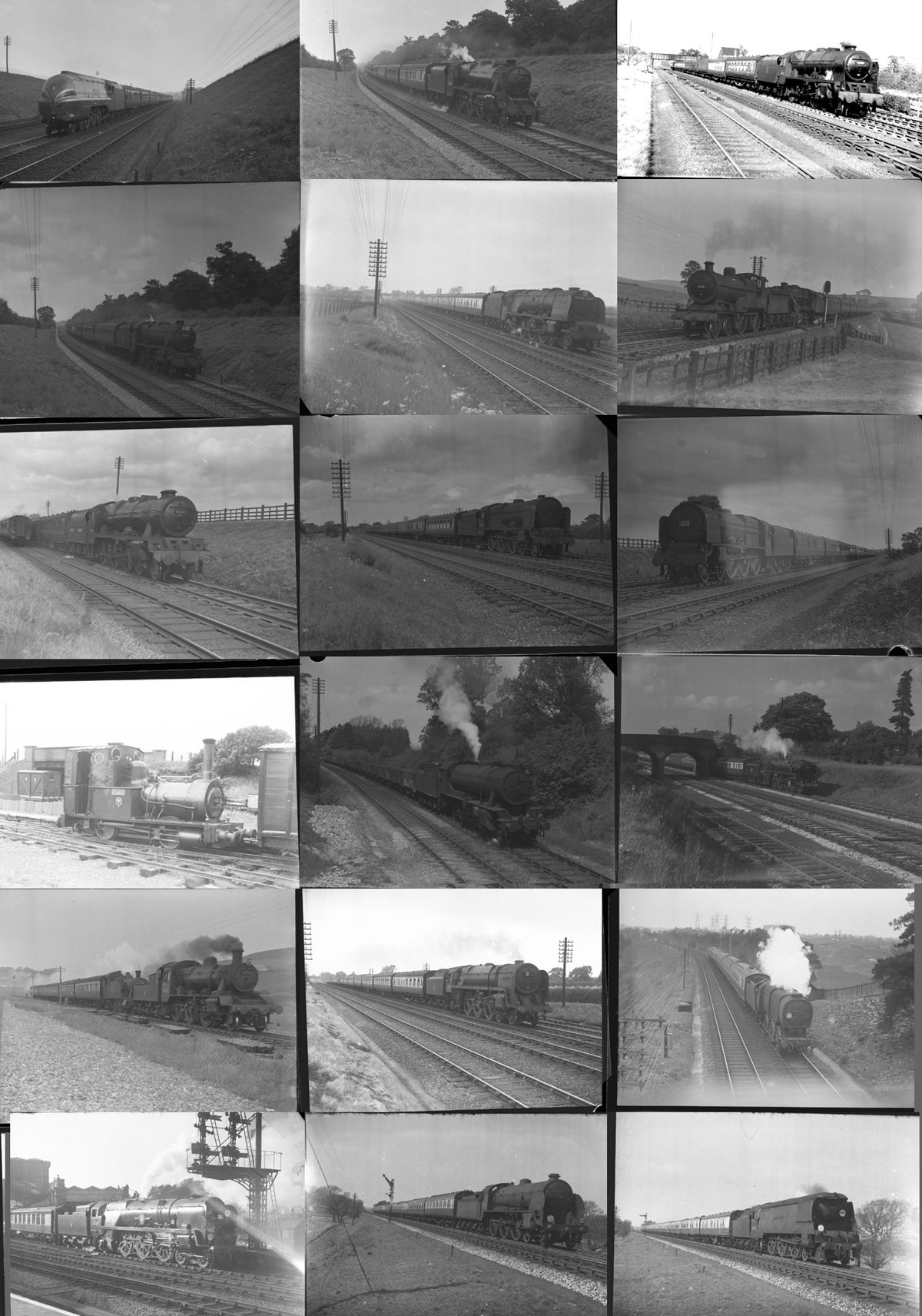 Negatives, qty 104 b/w mostly 2½" x 1¾" format but some larger taken at a variety of location,