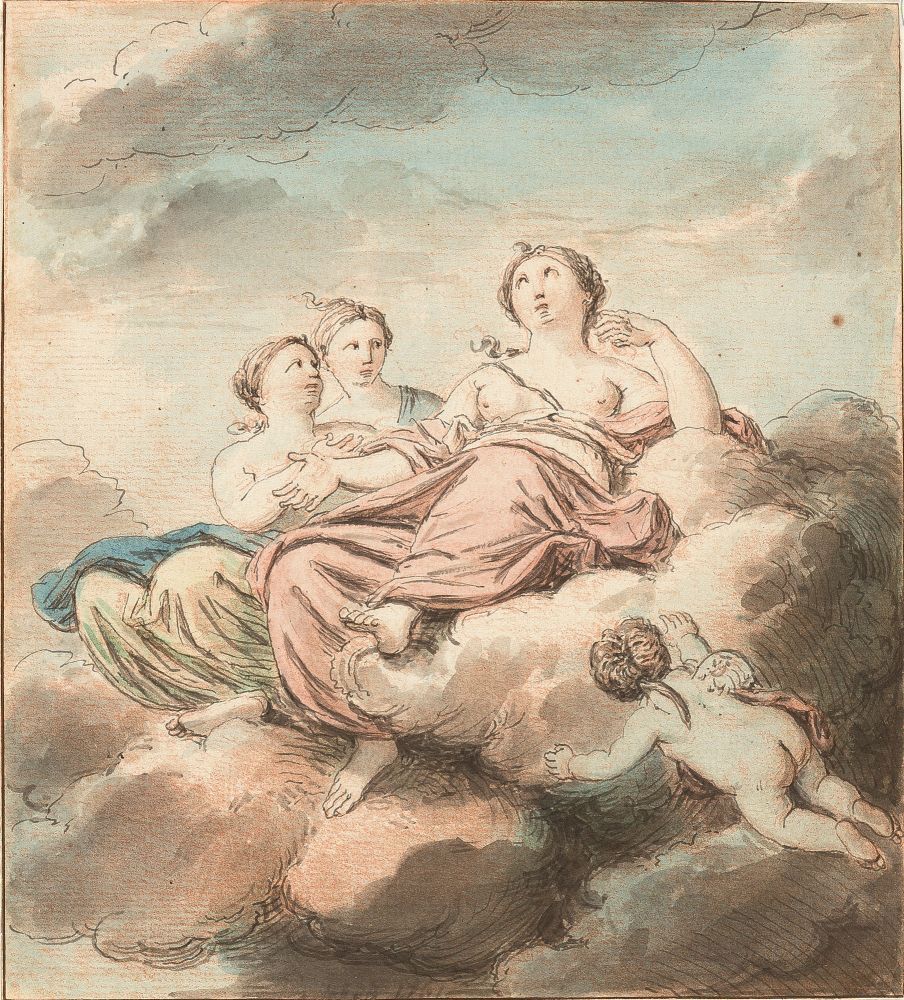 LOUIS FABRICIUS DUBOURG  11693 - Amsterdam - 1775    Allegorische Darstellung mit drei weiblichen