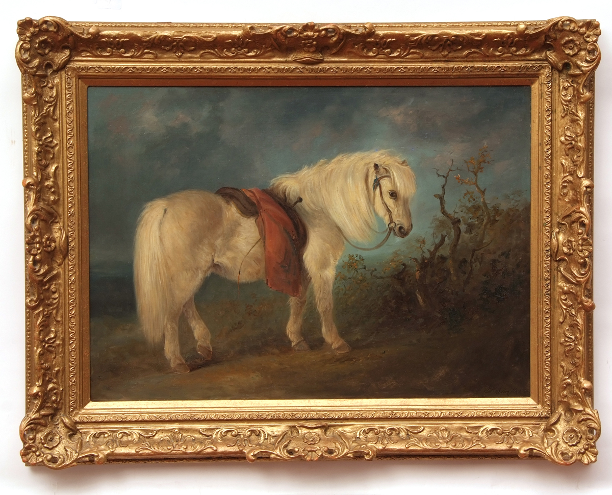 EDWARD ROBERT SMYTHE (1810-1899, BRITISH)  Shetland Pony  oil on canvas, signed lower right  19 ½ x