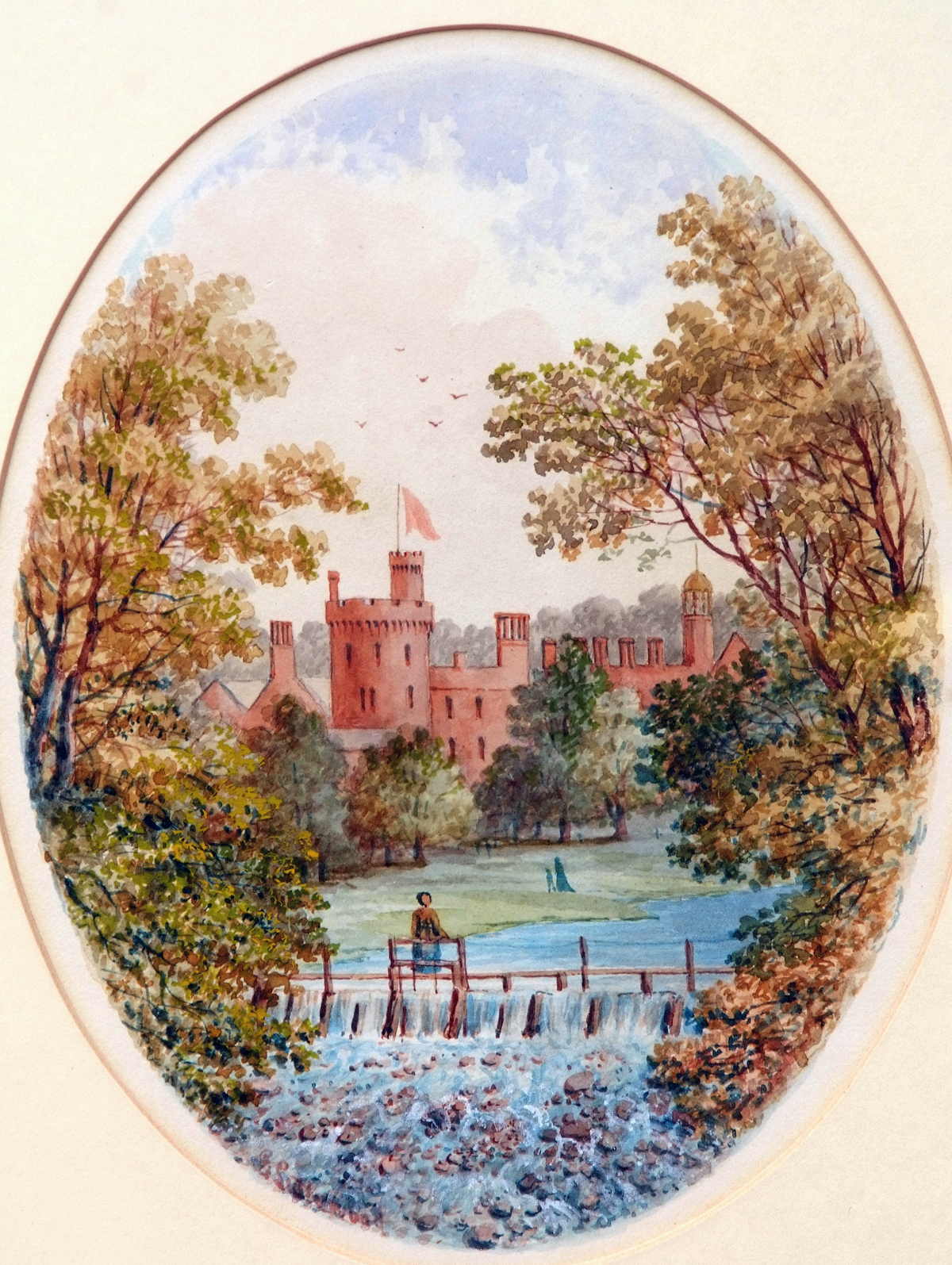 EDWARD LITTLEWOOD (1863-1898, BRITISH)  ?Costessey Hall?  watercolour, signed lower left  10 x 8ins