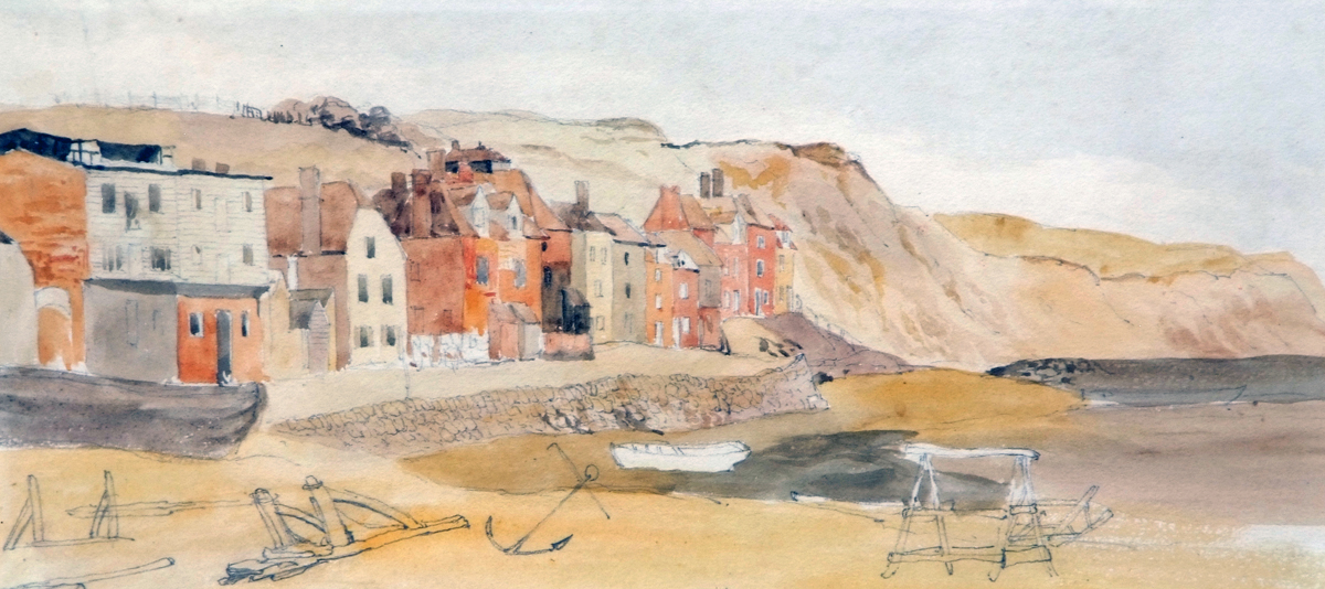 JAMES STARK (1794-1859, BRITISH)  Coastal Scene  pencil and watercolour  6 x 12ins Provenance: