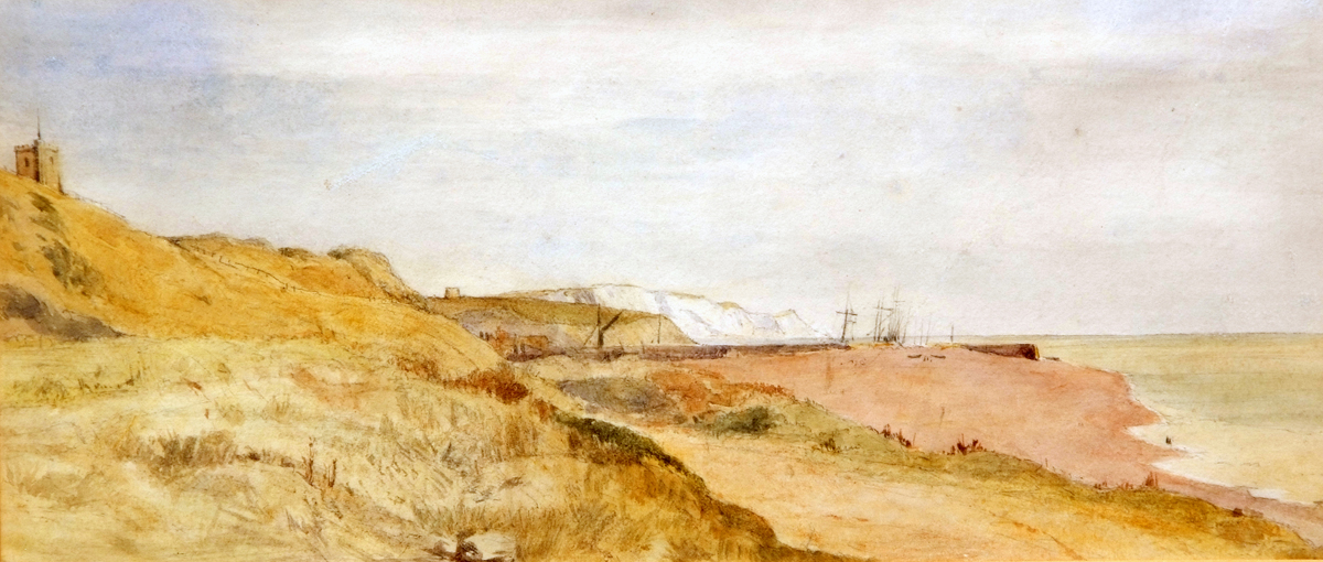 JAMES STARK (1794-1859, BRITISH)  ?Folkestone?  watercolour  6 x 14ins Provenance: Mandell?s