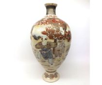 A 20th Century Satsuma large baluster Vase, decorated in heavy palette with warrior figures, etc,