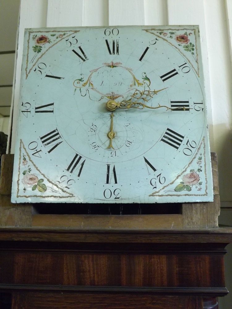 A Mahogany and Oak Cased 30-Hour Long Case Clock, the case with overhanging cornice to a plain - Image 5 of 11