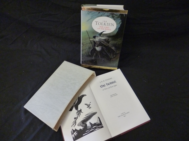 JOHN RONALD REUEL TOLKIEN, 2 ttls:  THE HOBBIT, Folio Society, 1979, 1st edn, orig cl, gt, s-c: THE