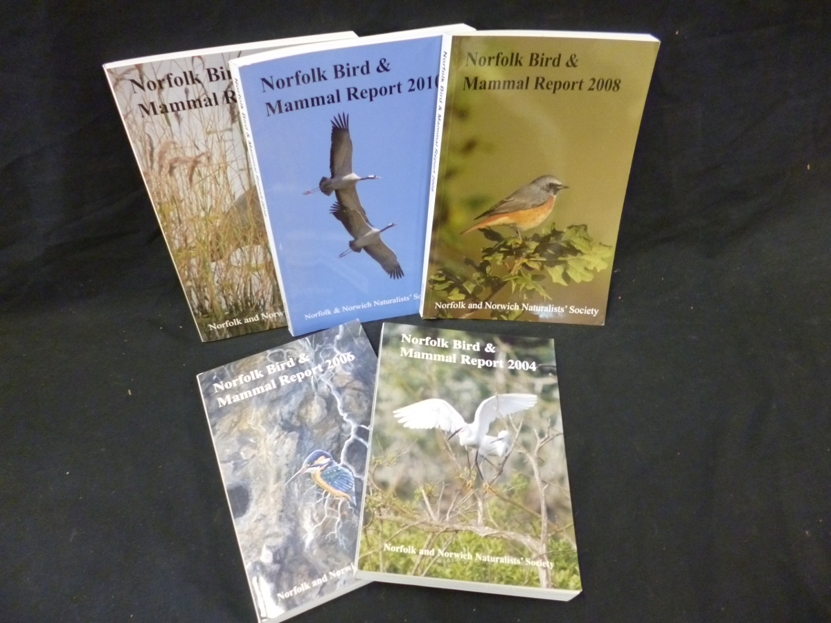 NORFOLK AND NORWICH NATURALIST SOCIETY: NORFOLK BIRD AND MAMMAL REPORT, circa 1993-2010, approx 35+