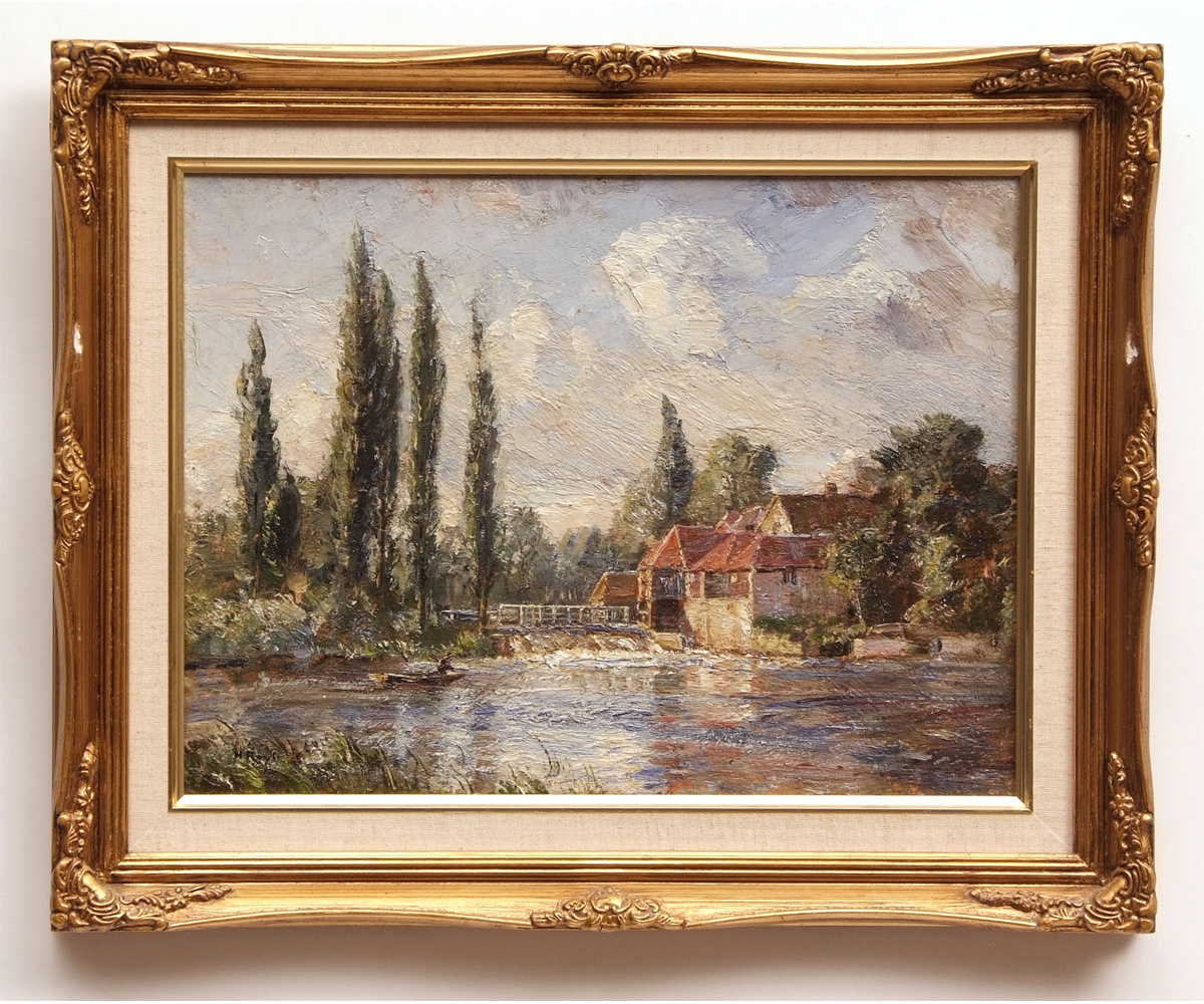 * HERBERT ROYLE (1870-1958, BRITISH) ?Iffley Mill? oil on board, signed lower left and inscribed