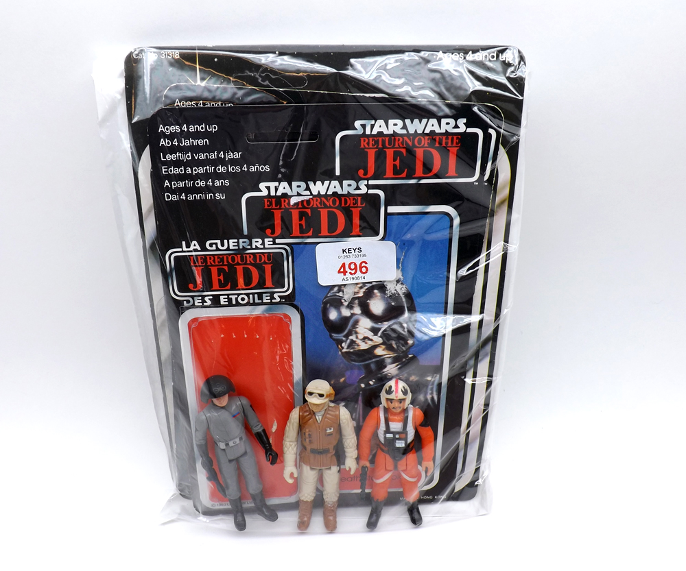 Mixed Lot of various Star Wars Action Figures and assorted non-matching back cards, to include: