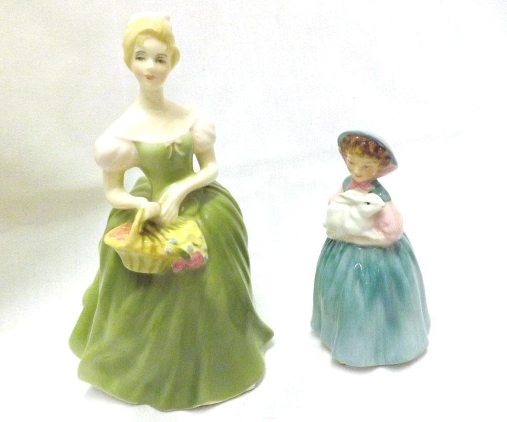 Two Royal Doulton Figures: Clarissa, HN2345 and Bunny, HN2214, 7 3/4?and 5? high (2)