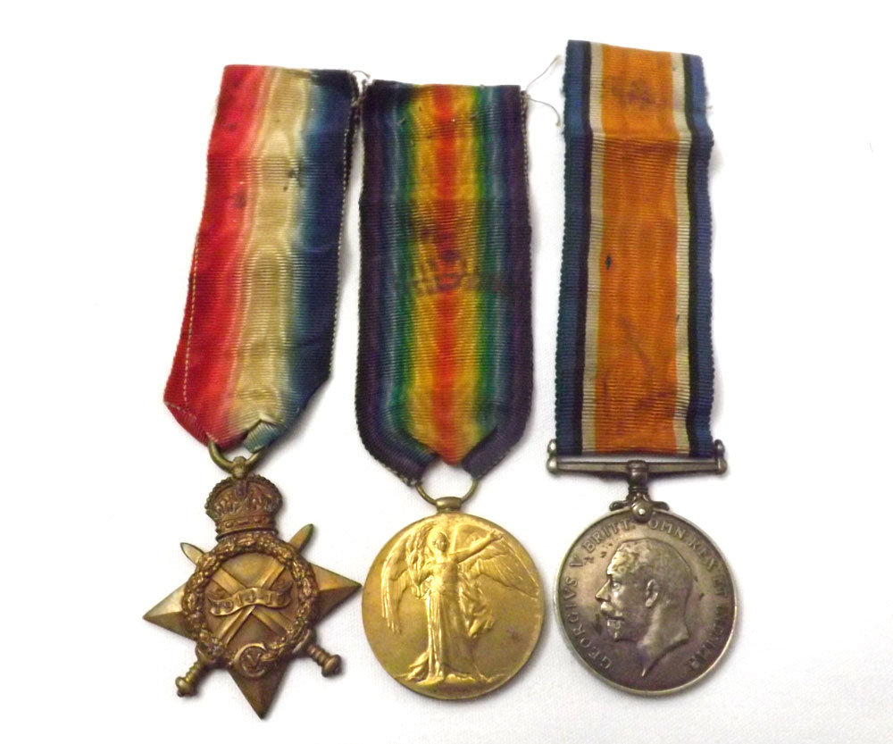 Great War Group of Three Medals to 9405 Private Herbert Jibson Liverpool Regiment 1914-15 Star,