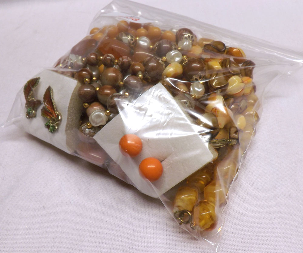 A Packet of assorted Cornelian and other Bead Necklaces plus Earrings