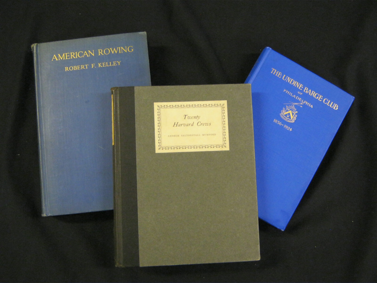 GEORGE SALTONSTALL MUMFORD: TWENTY HARVARD CREWS, 1923, 1st edn, orig cl bkd boards, ptd paper