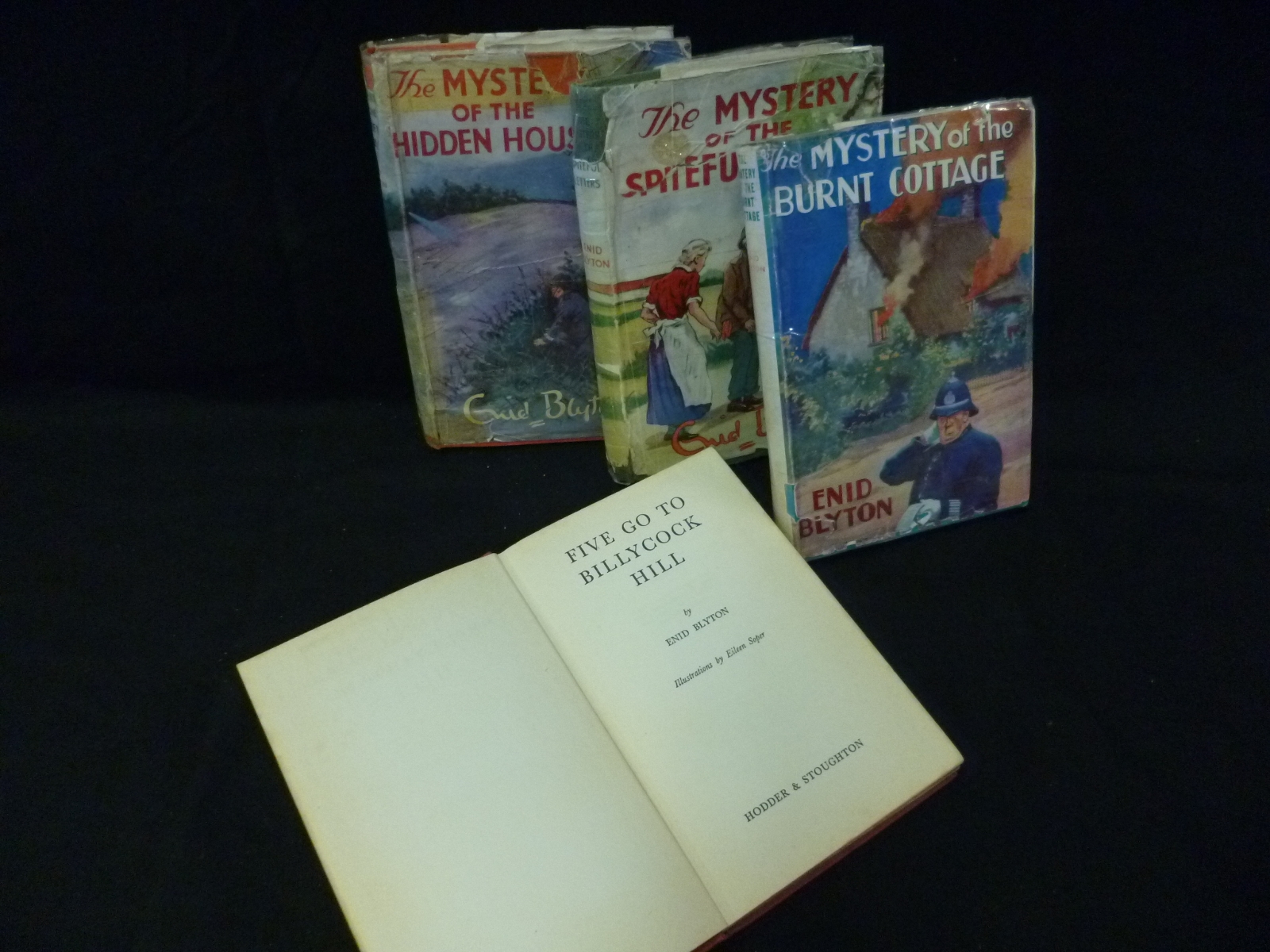 ENID BLYTON (4 ttls): THE MYSTERY OF THE SPITEFUL LETTERS, 1946, 1st edn, orig cl, d/w (laminated),