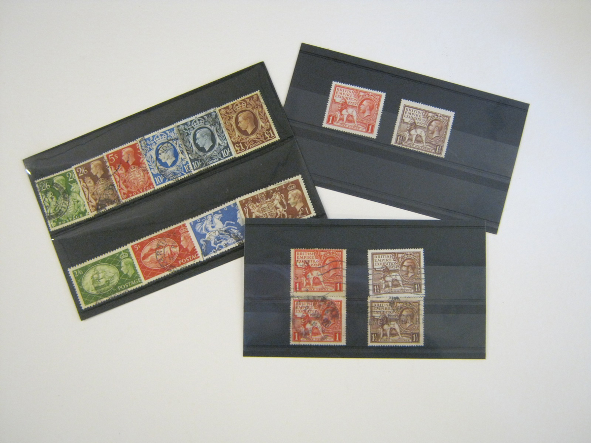 GB 1925 British Empire Exhibition Pair mounted mint + 1924 and 25 Exhibition Pairs, used + 1939