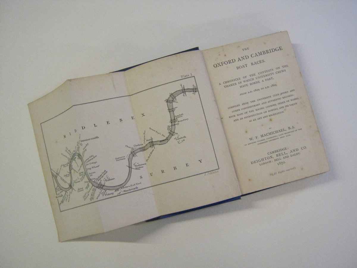 WILLIAM FISHER MACMICHAEL: THE OXFORD AND CAMBRIDGE BOAT RACES?, 1870, 1st edn, fdg frontis, 3 plts