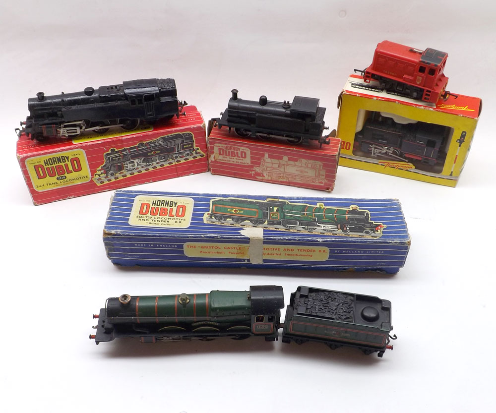 Hornby Dublo Locomotives to include: boxed Black Tank Locomotive 2-6-4 No 2218; plastic black Tank