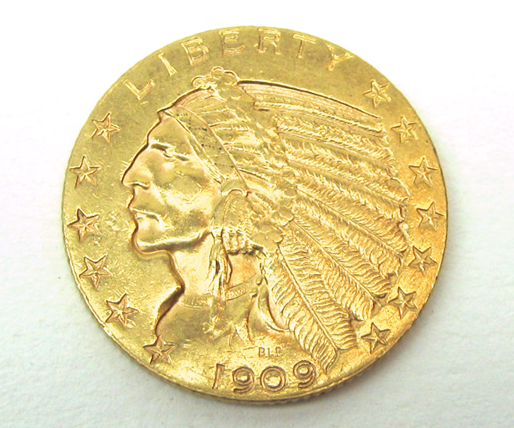 USA 1909 Gold Five Dollars