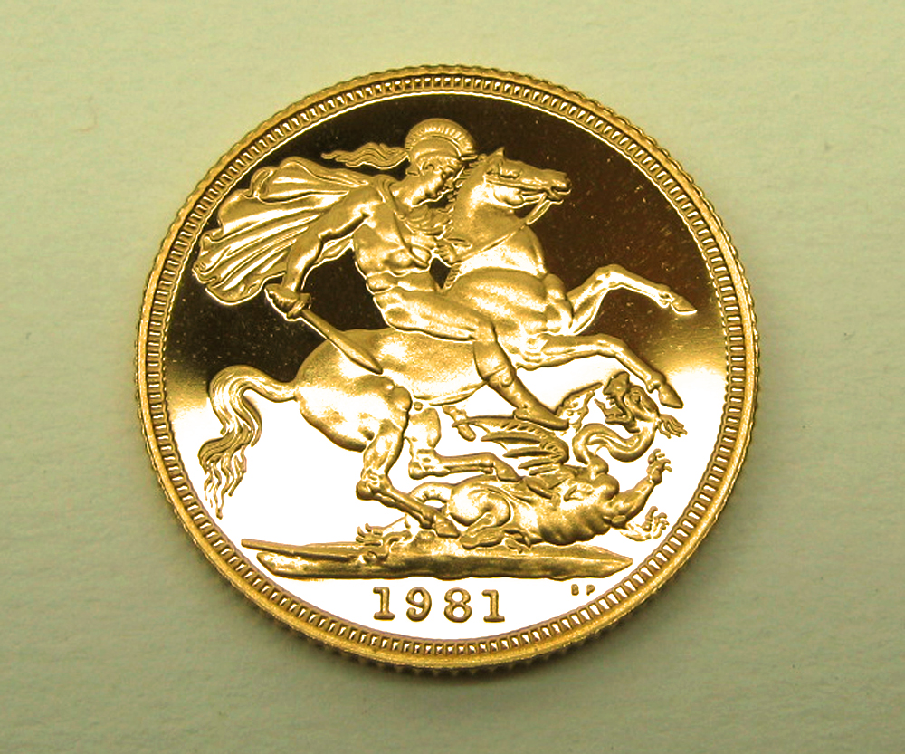 GB 1981 Proof Sovereign, Cased