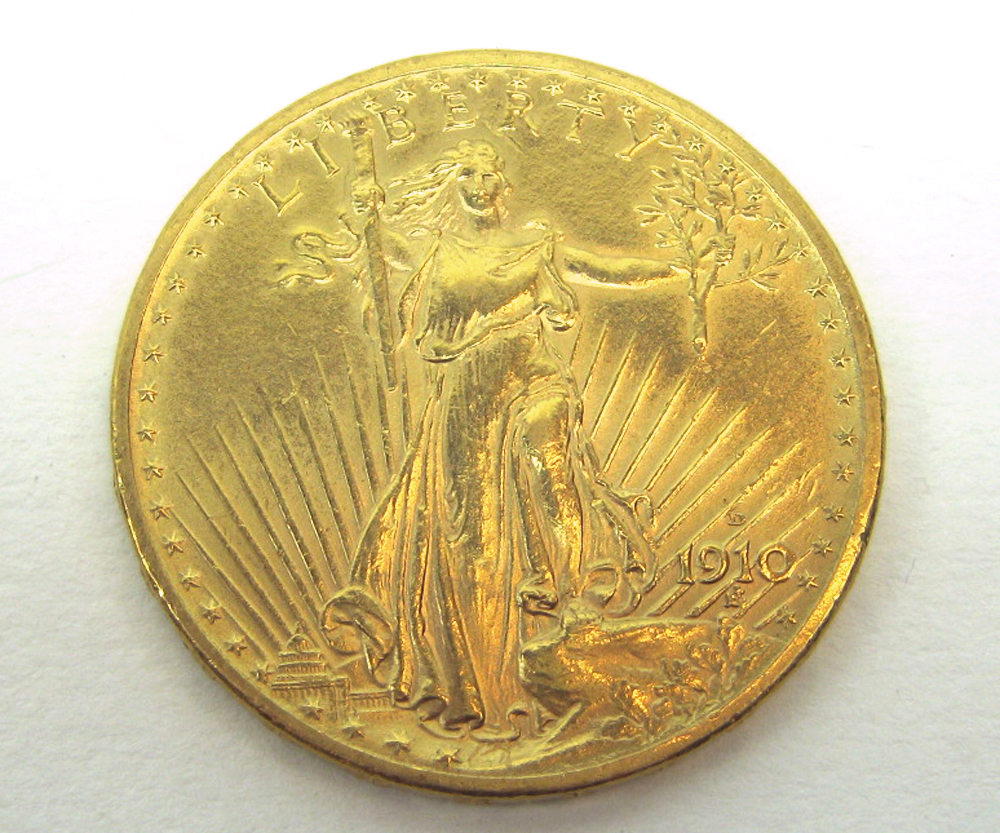 USA 1910 Gold Twenty Dollars (D)