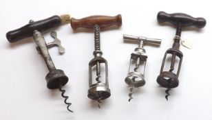 A Mixed Group of four various assorted Patent Corkscrews, to include an example marked “Solon”,