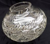 A 20th Century Clear Glass Lightshade with cut decoration (bruising to top), 8” high