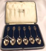 A cased set of George V Commemorative Teaspoons, London 1934, weight approx 3 oz