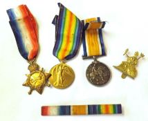 Great War Group of Three Medals to 14319 Private A E Reeve, Norfolk Regiment, 1914 Star, British War