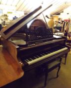 A late 19th/early 20th Century German Grand Piano, C Kemmler & Co, Osnabruck, in mahogany case
