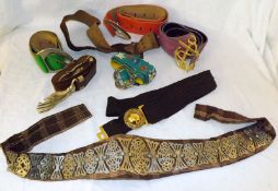 A Bag containing a small quantity of Vintage Belts