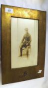 Great War period Photo of a Royal Artillery Officer by Forbes, Dublin, 10” x 6” in brass glazed