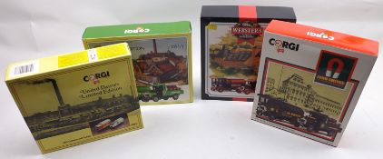 Four Sets of Corgi Vintage Commercial Die-Cast, includes: AEC Cab Over and Tanker; Greene King