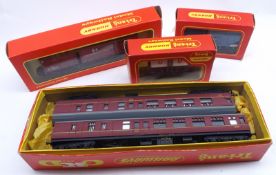 A collection of various Tri-ang Hornby 00-Gauge, including Car 632 BR Freightliner Wagon, R563 Bogie