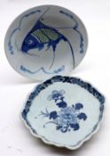 A 20th Century Chinese Circular Dish, painted in underglaze blue with famille verte detail with a