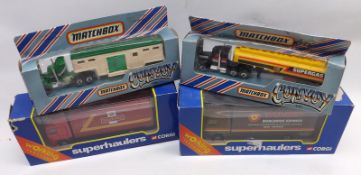 A collection of various boxed Corgi and Matchbox Die-Cast Vehicles including: Mini CY5 Peterbilt