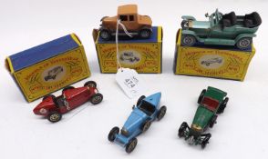 YESTERYEARS BY LESNEY (MATCHBOX) NOS Y8 AND Y15, a Brown boxed Y8 Morris Cowley with box; together