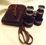 A Cased Pair of Vintage Binoculars, marked as belonging to “Sir John Blundell Maple, 1st Baronet”