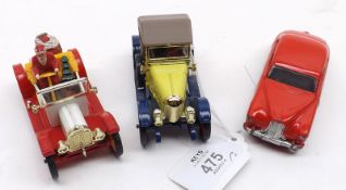 DINKY TOYS: Father Christmas Model “T” Ford No 485; Morris Oxford in yellow and blue livery No