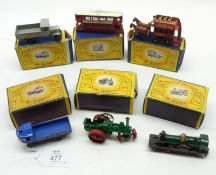 YESTERYEARS BY LESNEY (MATCHBOX) NOS Y1 AND Y3, a boxed Green Y1 Allchin Traction Engine circa 1960,