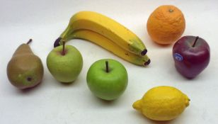 A collection of seven items of various 20th Century Ceramic Fruit, all decorated in naturalistic