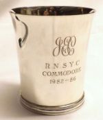 A Queen Elizabeth II Presentation Beaker, of plain tapering form, marked to front “R N S Y C