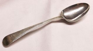A George II Old English Feather Edge pattern Tablespoon of typical form (repaired), London hallmark,