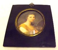 A Miniature Framed Print of a young lady, frame 5” high