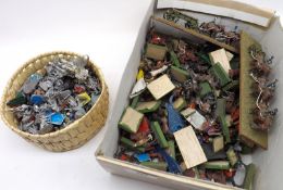 A box containing a quantity of small Painted Lead Military-type Figures