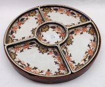 A Booths Five Piece Hors D’Oeuvres Dish, Pattern No H3147, 12” diameter