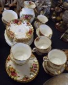 A quantity of Royal Albert Old Country Rose Tea Wares comprising: six Cups, Saucers and Cake Plates;