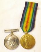 Great War Pair Medals to GS-13165 Private G E Pettifer, Royal Fusiliers, British War Medal and