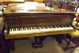 An early 20th Century Mahogany Boudoir Grand Piano, Hopkinson of London, in mahogany case with