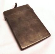An Edward VII Card Case of rectangular form, with hinged lid and ringlet handle, 4” long, Birmingham