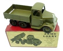 BRITAINS MILITARY SERIES NO 1335, a boxed 6-wheel Green Army Lorry complete with driver, in a maroon