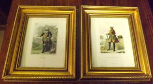 A Framed Set of Six 19th Century French Military Prints